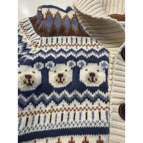 Gymboree Polar Bear Fair Isle Knit Cardigan Baby Size 3T Sweater Tee T-Shirt Lot - Picture 5 of 13